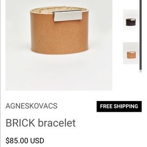 Grey leather AgnesKovacs bracelet